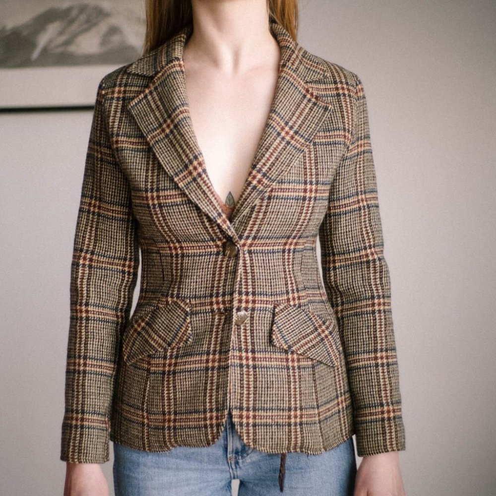 Warm Tone Tweed Blazer